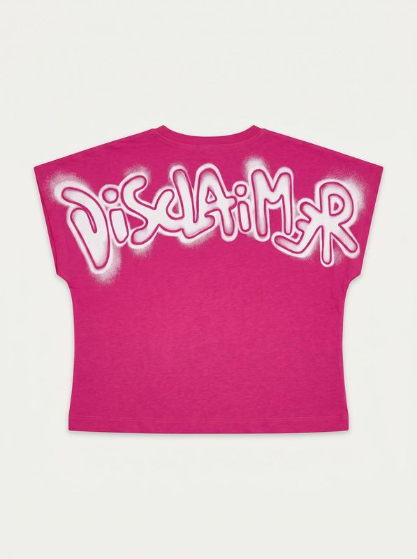 2. Crop T-shirt Fuchsia Disclaimer k58902