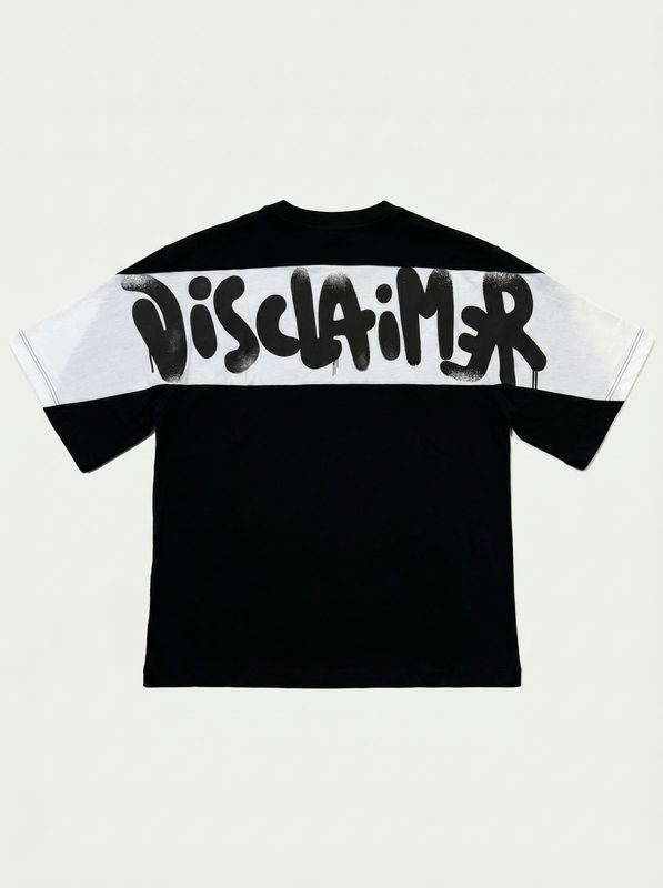 2. Solid color T-shirt Black-White Disclaimer k58825