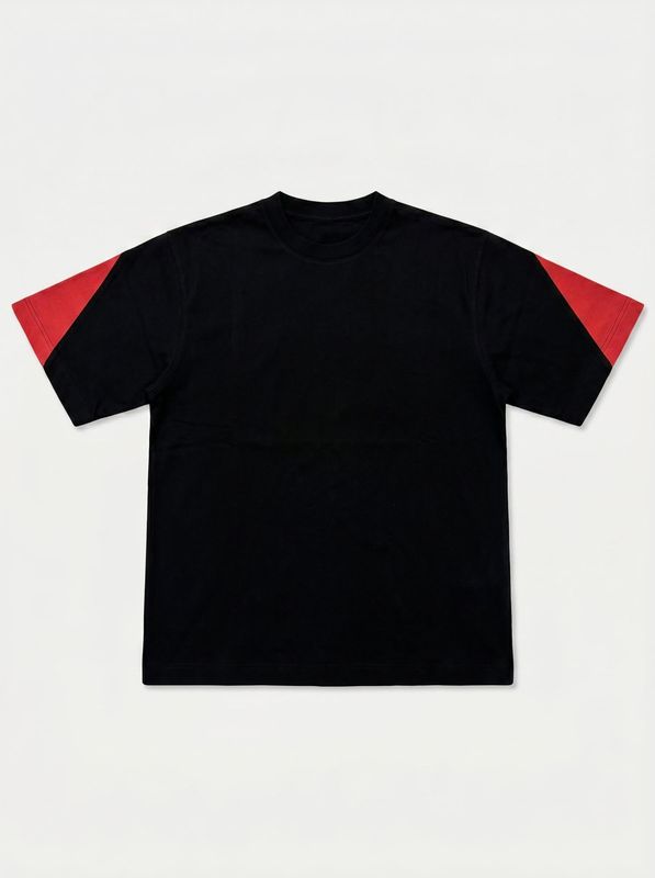 T-shirt tinta unita Nero-Corallo Disclaimer