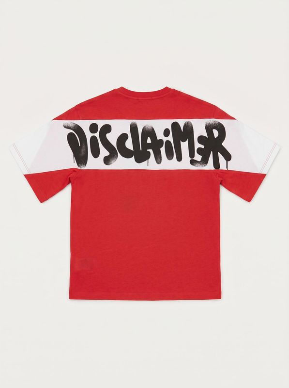 2. Solid color T-shirt Red Disclaimer k58825