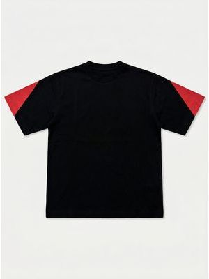 1. Solid color T-shirt Black-Coral