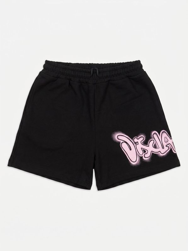 Shorts logati Nero Disclaimer