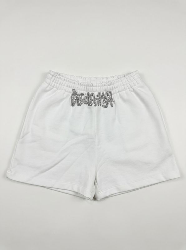 Shorts logati Bianco Disclaimer