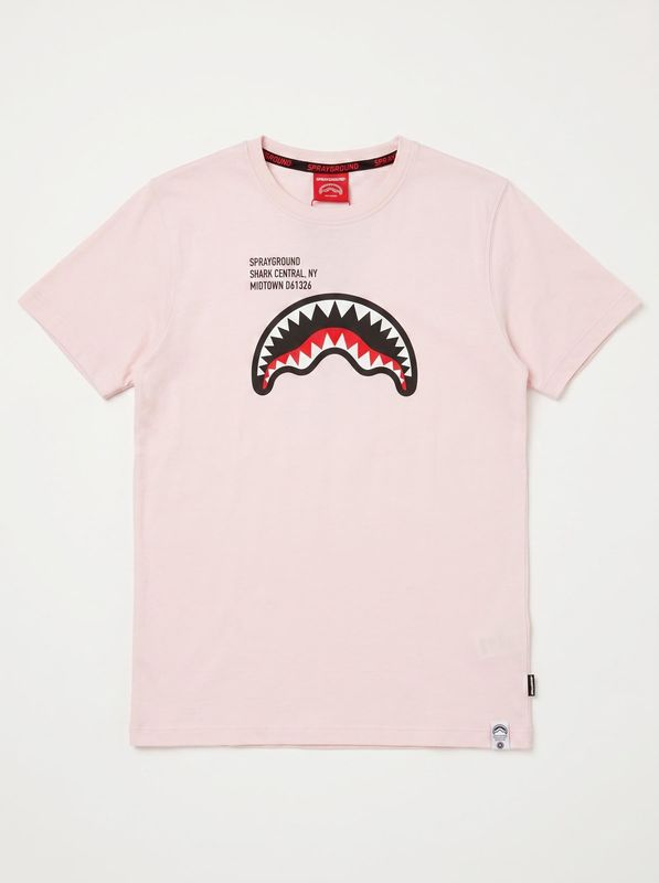 1. T-shirt logata Rosa Sprayground spy1384