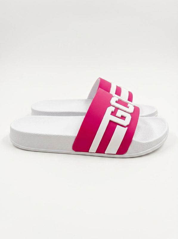 2. Slippers with band White-Fuchsia GCDS gck111b