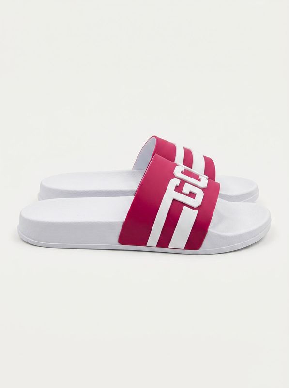 2. Slippers with band White-Fuchsia GCDS gck111c