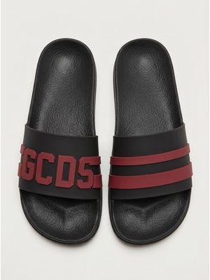 1. Ciabatte con fascia Nero-Rosso
