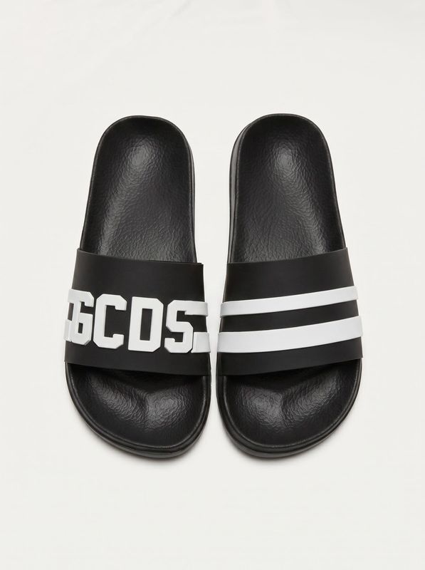 Slippers with band Black-White GCDS