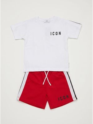 1. Logoed set White-Red