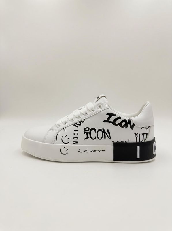 Sneakers logata Bianco Icon