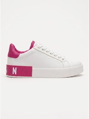 2. Sneakers logata Bianco-Rosa