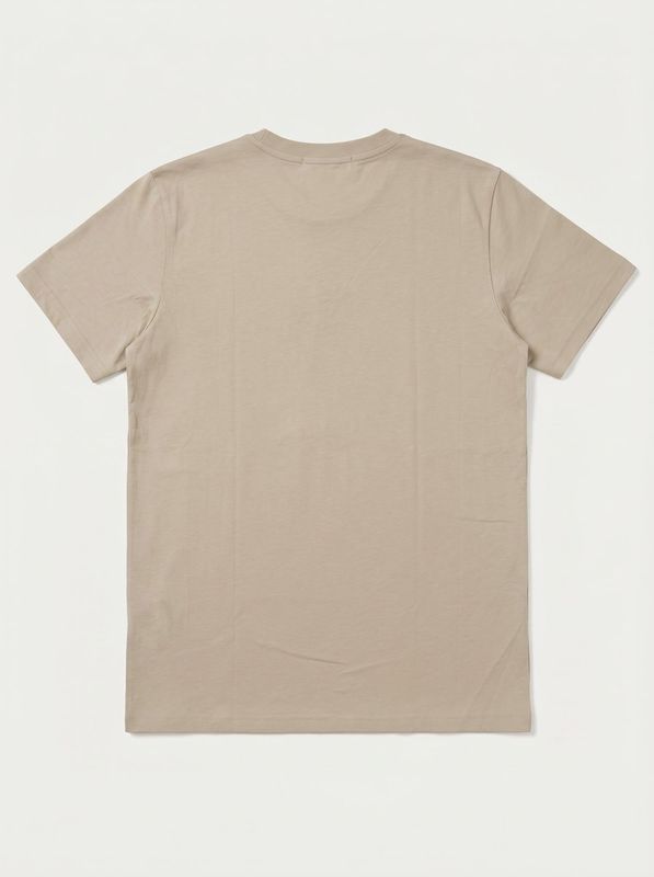 2. One-color T-shirt with tone-on-tone side logo Beige Drop Season 2 ss26205