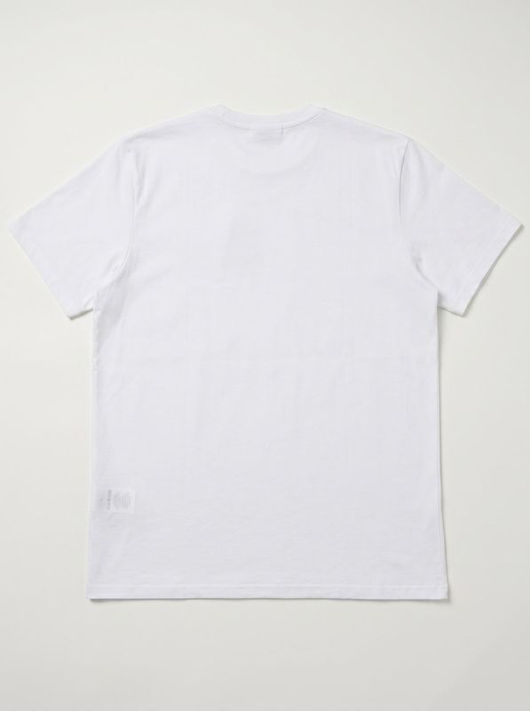 2. T-shirt unica tinta con logo laterale tono su tono Bianco Drop Season 2 ss26205