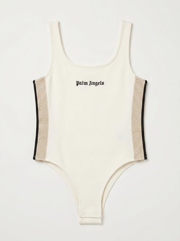 Logoed bodysuit Cream Palm Angels