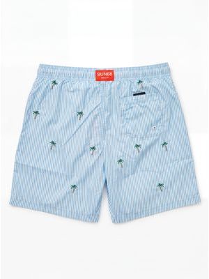 2. Costume mare a righe con stampe Azzurro-Bianco
