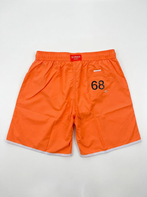 2. SUN 68 solid color swimsuit with side logo Fluorescent Orange Sun68 h35307