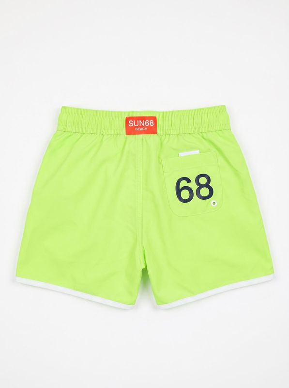 2. SUN 68 solid color swimsuit with side logo Fluorescent Yellow Sun68 h35307