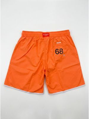 2. SUN 68 solid color swimsuit with side logo Fluorescent Orange