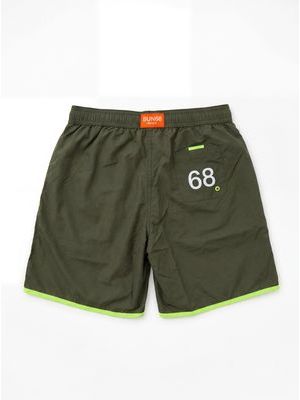2. SUN 68 solid color swimsuit with side logo Military Green