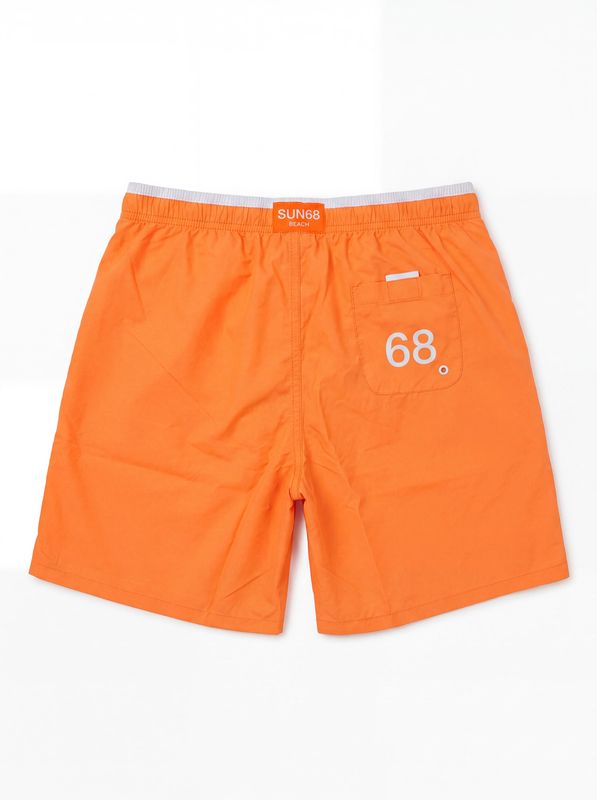 2. SUN 68 solid color swimsuit with side logo Fluorescent Orange Sun68 h36306