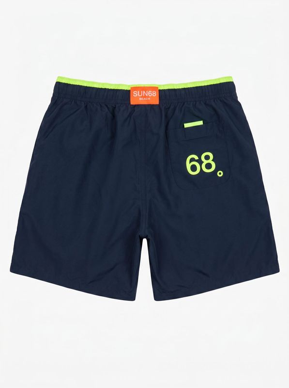 2. SUN 68 solid color swimsuit with side logo Blue Sun68 h36306