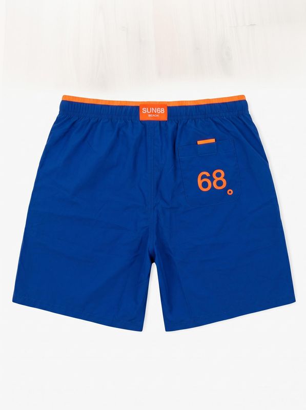 2. SUN 68 solid color swimsuit with side logo Royal Sun68 h36306
