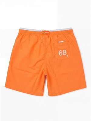 2. SUN 68 solid color swimsuit with side logo Fluorescent Orange