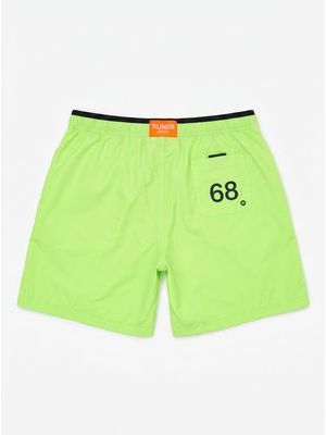 2. SUN 68 solid color swimsuit with side logo Fluorescent Yellow