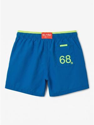 2. SUN 68 solid color swimsuit with side logo Turquoise