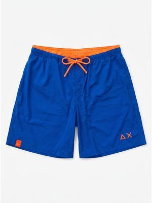 1. SUN 68 solid color swimsuit with side logo Royal