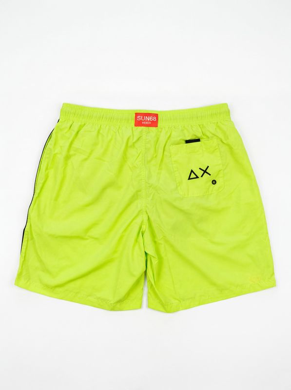 2. SUN 68 solid color swimsuit with side logo Fluorescent Yellow Sun68 h35306