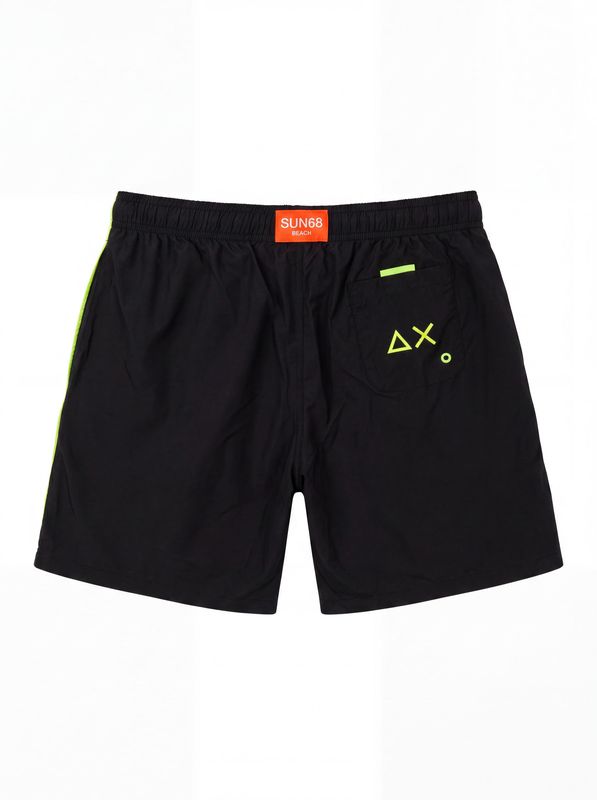 2. SUN 68 solid color swimsuit with side logo Black Sun68 h35306