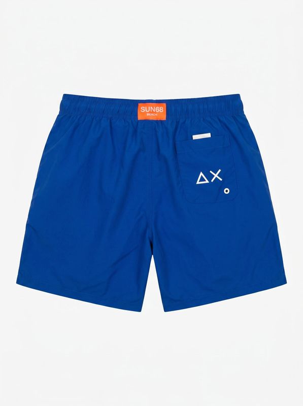 2. SUN 68 solid color swimsuit with side logo Royal Sun68 h35306
