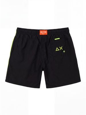 2. SUN 68 solid color swimsuit with side logo Black