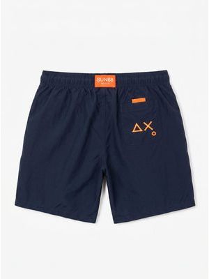 2. SUN 68 solid color swimsuit with side logo Blue