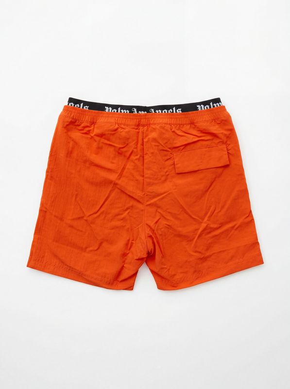 2. PALM ANGELS solid color swimwear with side logo Orange Palm Angels pbfd005s26fab001