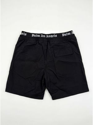 2. PALM ANGELS solid color swimwear with side logo Black