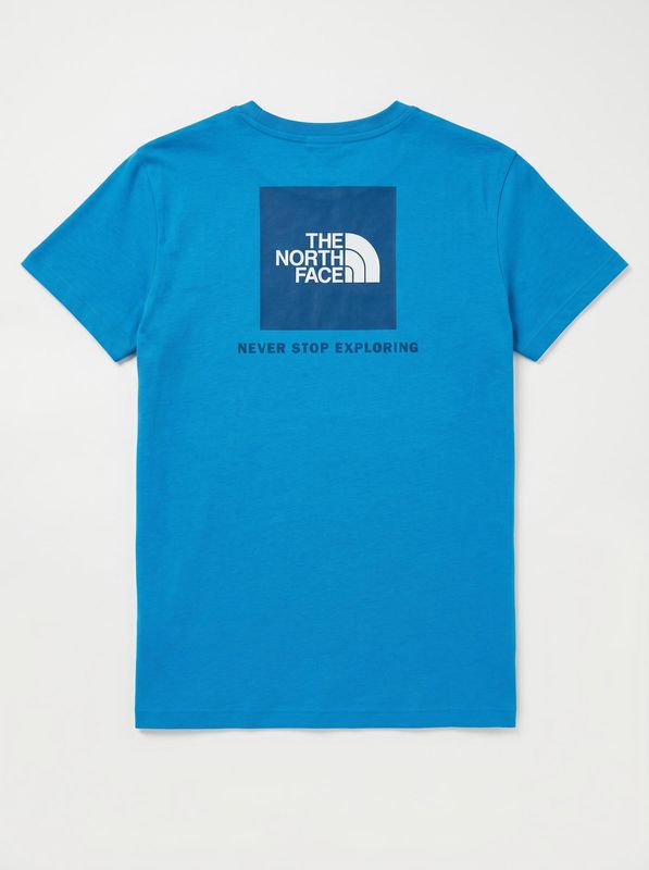 2. Solid color T-shirt with side logo Turquoise The North Face nfoa8e