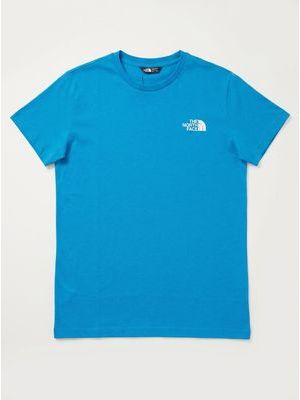 1. Solid color T-shirt with side logo Turquoise