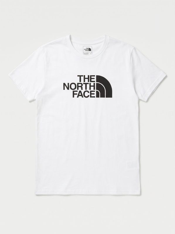 Solid color T-shirt with central logo White The North Face