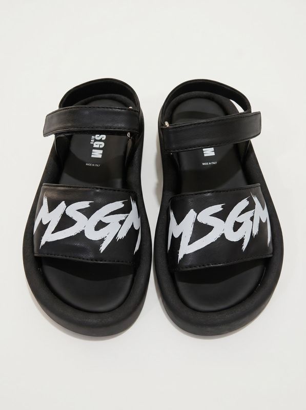 Logo sandal Black MSGM