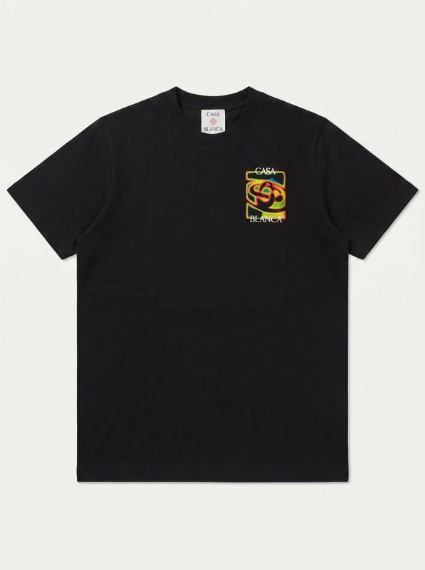 Plain T-shirt with print Black Casablanca