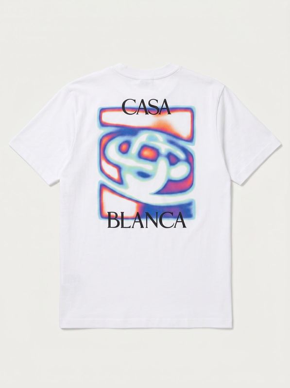 2. Plain T-shirt with print White Casablanca msp26jts00106