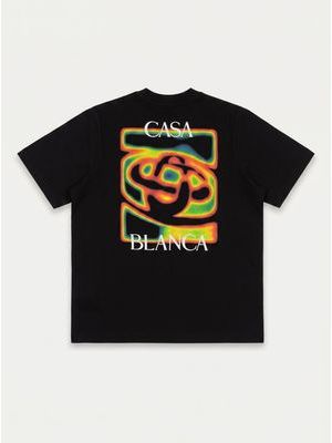 2. Plain T-shirt with print Black
