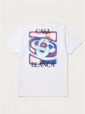 2. Plain T-shirt with print White