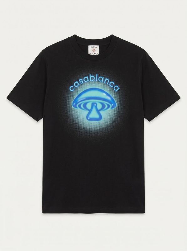 Plain T-shirt with print Black Casablanca