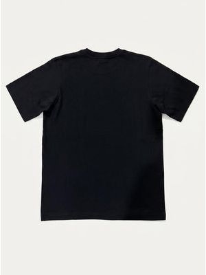2. Plain T-shirt with print Black
