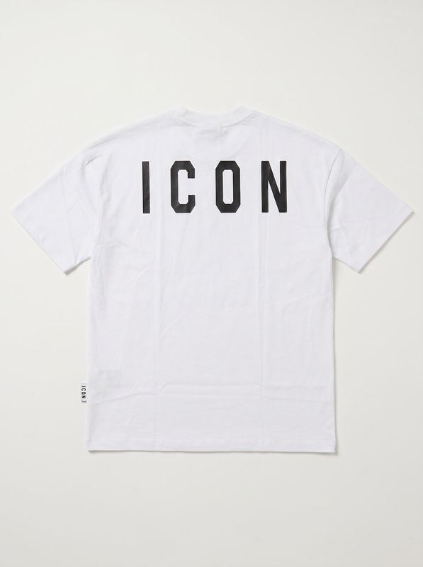 2. Solid color T-shirt with logo White Icon iut008