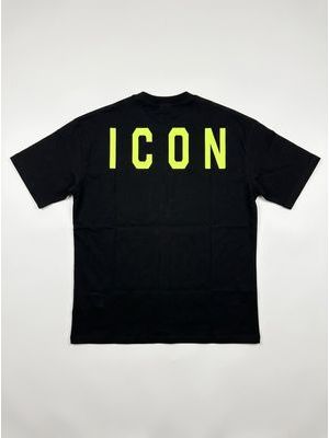2. Solid color T-shirt with logo Black-Lime