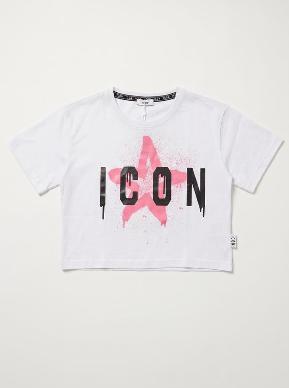 T-shirt logata Bianco Icon